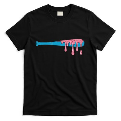Ice Cream Baseball Bat With Baseball Sprinkles Drip T-Shirt