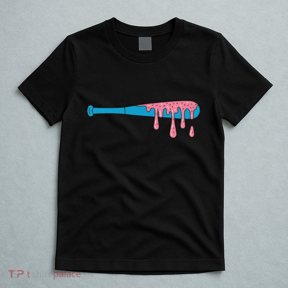 Ice Cream Baseball Bat With Baseball Sprinkles Drip T-Shirt