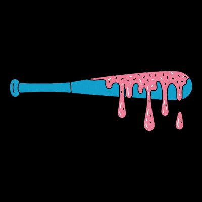 Ice Cream Baseball Bat With Baseball Sprinkles Drip T-Shirt