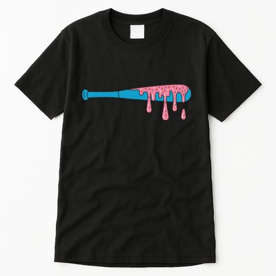 Ice Cream Baseball Bat With Baseball Sprinkles Drip Tall T-Shirt