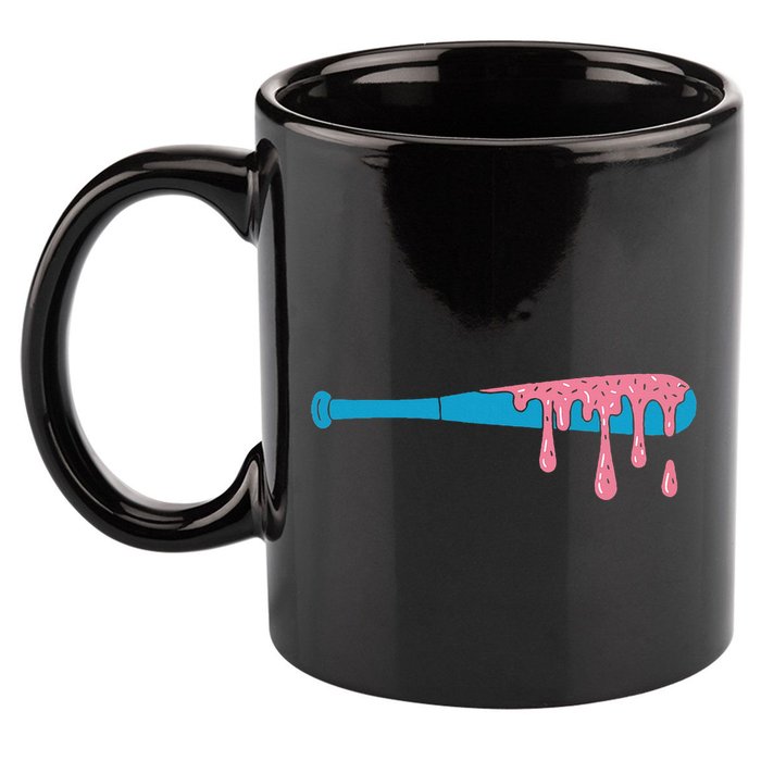 Ice Cream Baseball Bat With Baseball Sprinkles Drip 11oz C Handle Ceramic Mug