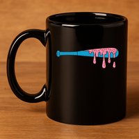 Ice Cream Baseball Bat With Baseball Sprinkles Drip 11oz C Handle Ceramic Mug