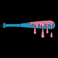 Ice Cream Baseball Bat With Baseball Sprinkles Drip Drawstring Bag
