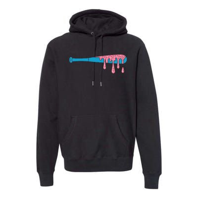 Ice Cream Baseball Bat With Baseball Sprinkles Drip Premium Hoodie