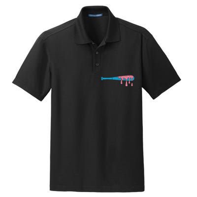 Ice Cream Baseball Bat With Baseball Sprinkles Drip Dry Zone Grid Polo