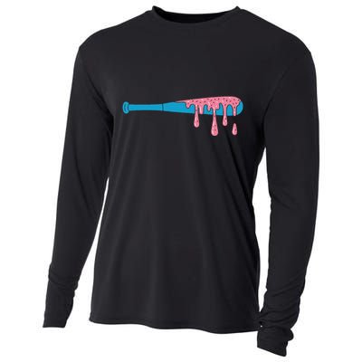 Ice Cream Baseball Bat With Baseball Sprinkles Drip Cooling Performance Long Sleeve Crew
