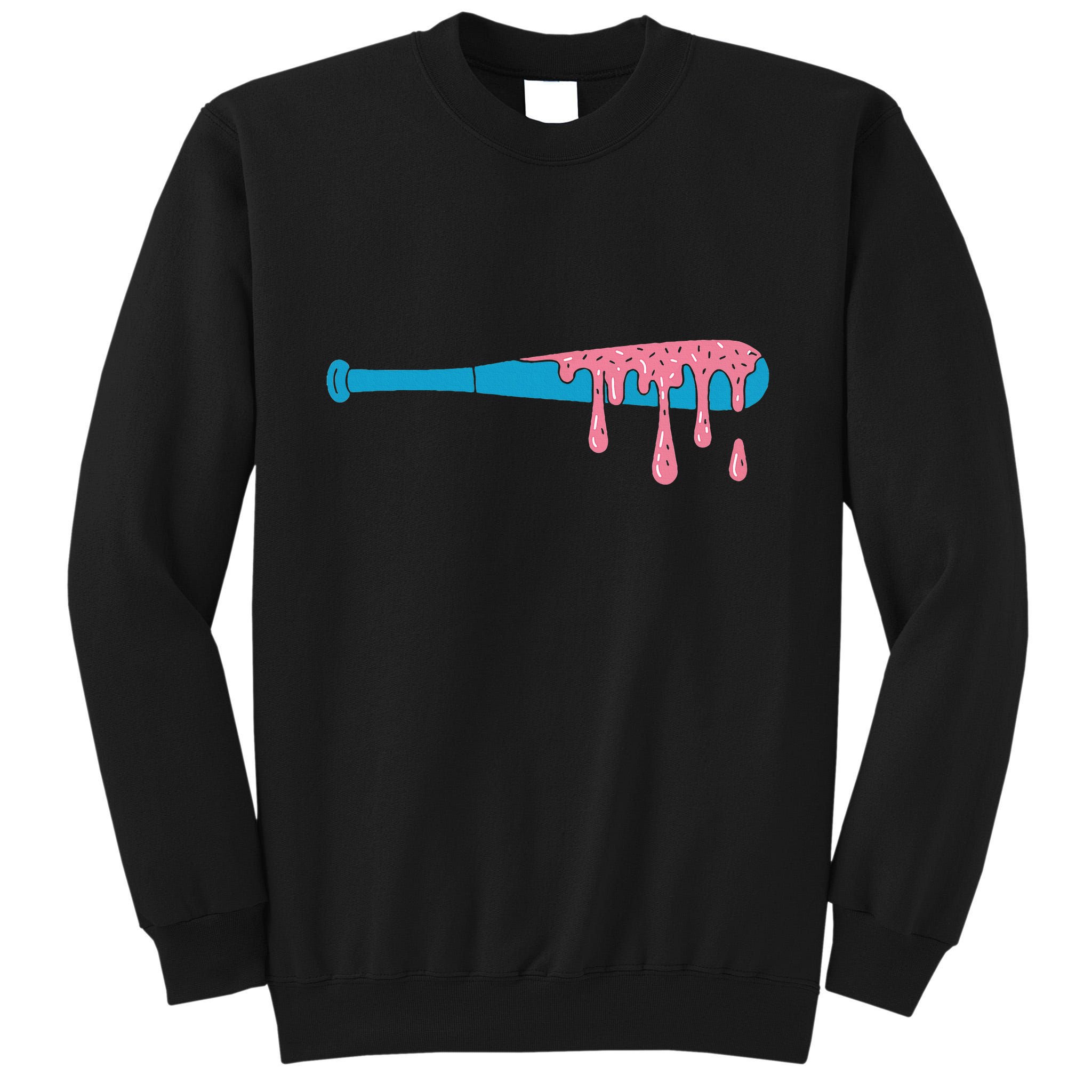 Ice Cream Baseball Bat With Baseball Sprinkles Drip Tall Sweatshirt
