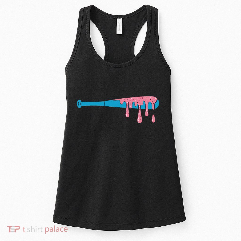 Ice Cream Baseball Bat With Baseball Sprinkles Drip Womens Tank Top