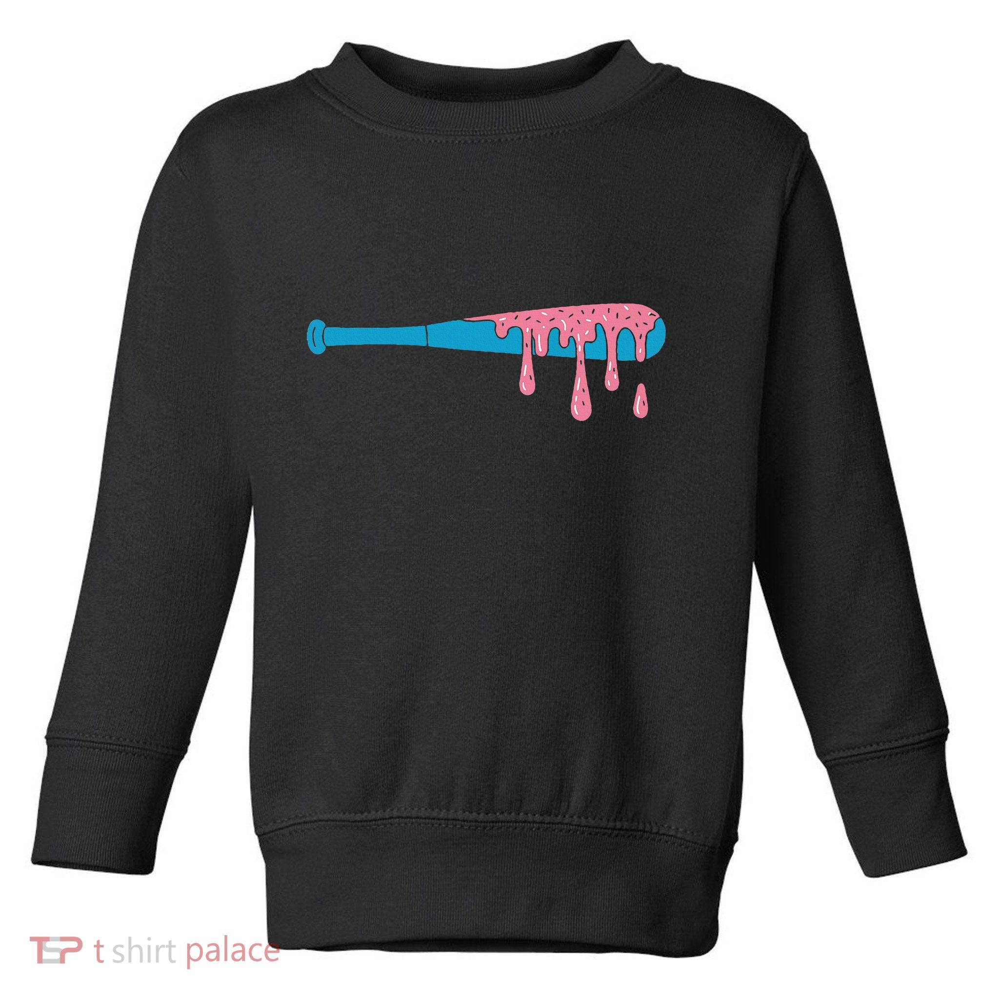 Ice Cream Baseball Bat With Baseball Sprinkles Drip Toddler Sweatshirt