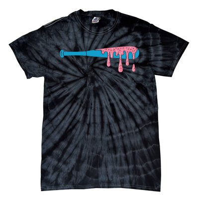 Ice Cream Baseball Bat With Baseball Sprinkles Drip Tie-Dye T-Shirt