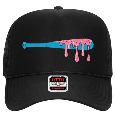 Ice Cream Baseball Bat With Baseball Sprinkles Drip Trucker Hat