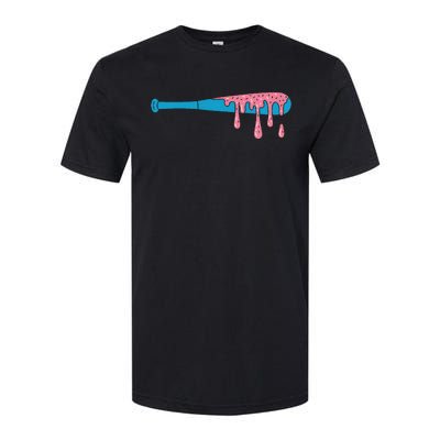 Ice Cream Baseball Bat With Baseball Sprinkles Drip Softstyle CVC T-Shirt