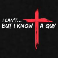I Can't But I Know A Guy Jesus Cross Funny Christian Ladies PosiCharge Tri-Blend Wicking Tank