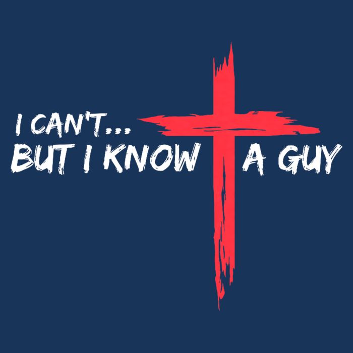 I Can't But I Know A Guy Jesus Cross Funny Christian Infant Baby Jersey Bodysuit