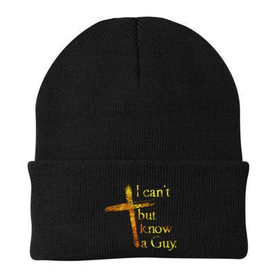 I Cant But I Know A Guy Jesus Cross Funny Christian Beanie