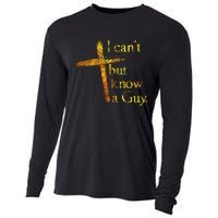 I Cant But I Know A Guy Jesus Cross Funny Christian Cooling Performance Long Sleeve Crew