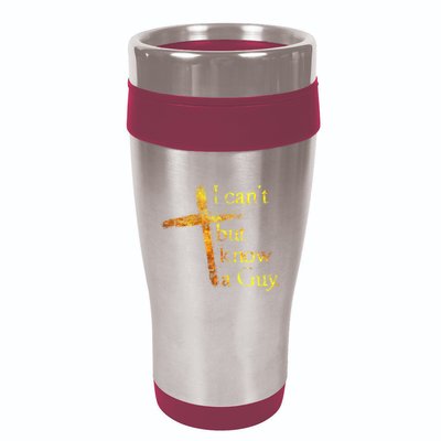I Cant But I Know A Guy Jesus Cross Funny Christian 16oz Travel Tumbler