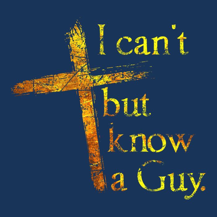 I Cant But I Know A Guy Jesus Cross Funny Christian Infant Baby Jersey Bodysuit