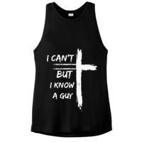 I Can't But I Know A Guy Funny Ladies PosiCharge Tri-Blend Wicking Tank