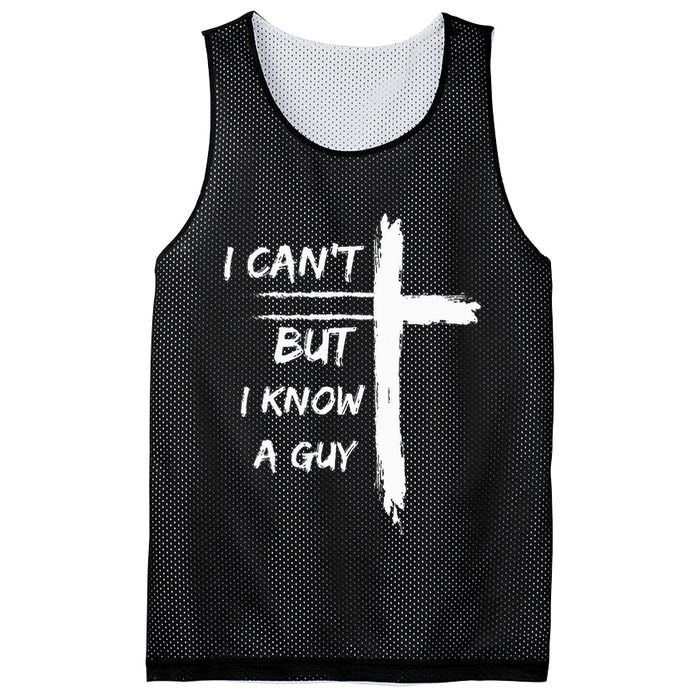I Can't But I Know A Guy Funny Mesh Reversible Basketball Jersey Tank