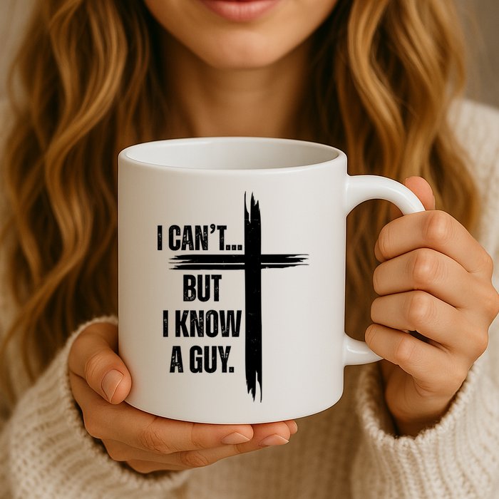 I Cant But I Know A Guy Christian Faith Cross Mug