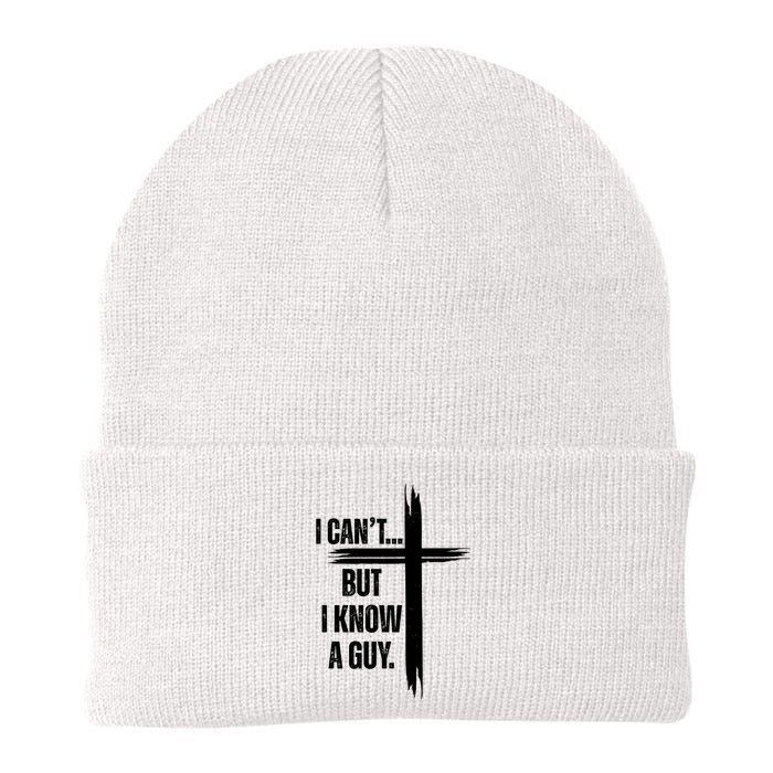 I Cant But I Know A Guy Christian Faith Cross Knit Cap Winter Beanie