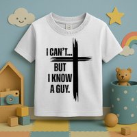 I Cant But I Know A Guy Christian Faith Cross Toddler T-Shirt