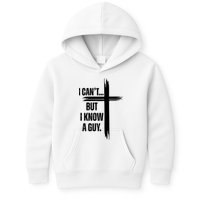 I Cant But I Know A Guy Christian Faith Cross Kids Hoodie