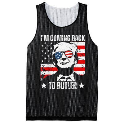 IM Coming Back To Butler Trump Fight Vote Trump President Mesh Reversible Basketball Jersey Tank