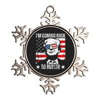 IM Coming Back To Butler Trump Fight Vote Trump President Metallic Star Ornament