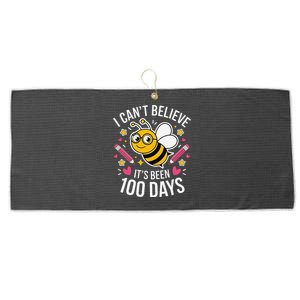 I CanT Believe Its Been 100 Days Funny Bee 100th Day School Large Microfiber Waffle Golf Towel