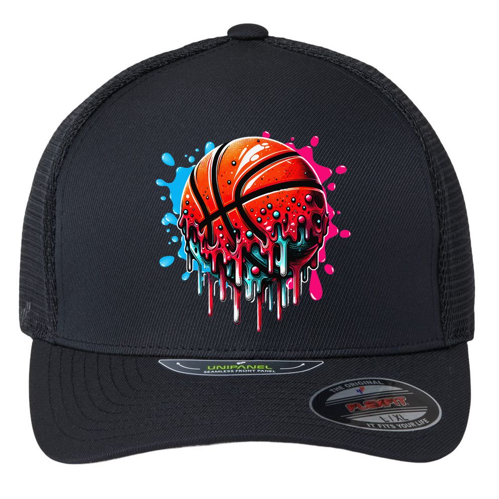 Ice Cream Basketball Drip Basketball Stuff Flexfit Unipanel Trucker Cap