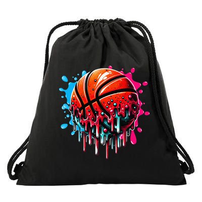 Ice Cream Basketball Drip Basketball Stuff Drawstring Bag