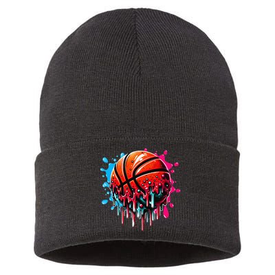 Ice Cream Basketball Drip Basketball Stuff Sustainable Knit Beanie
