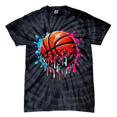 Ice Cream Basketball Drip Basketball Stuff Tie-Dye T-Shirt