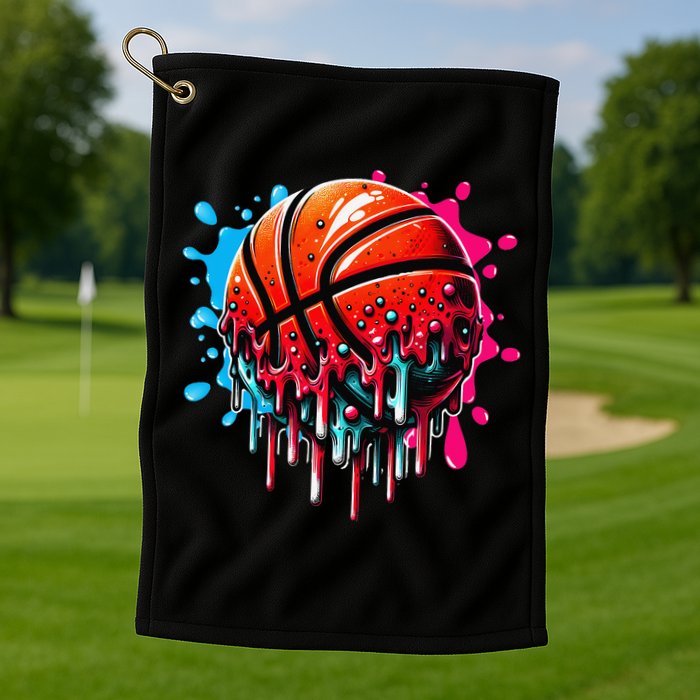 Ice Cream Basketball Drip Basketball Stuff Golf Towel