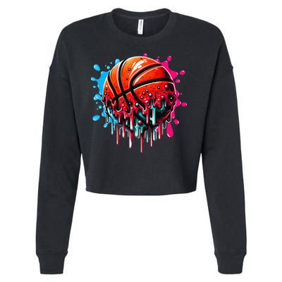 Ice Cream Basketball Drip Basketball Stuff Cropped Pullover Crew