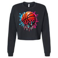 Ice Cream Basketball Drip Basketball Stuff Cropped Pullover Crew