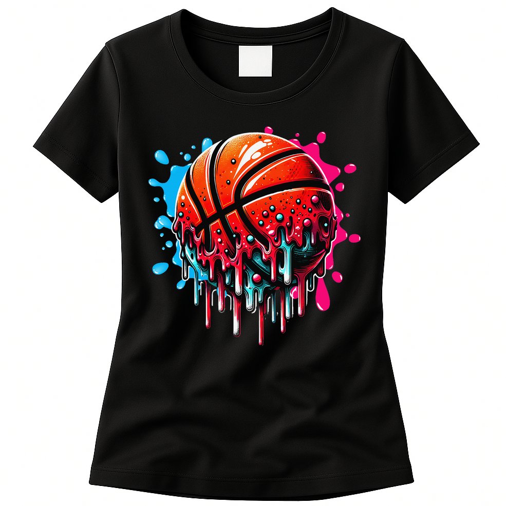 Ice Cream Basketball Drip Basketball Stuff Womens T-Shirt
