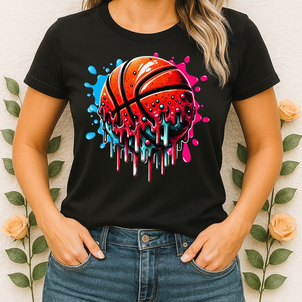 Ice Cream Basketball Drip Basketball Stuff Womens T-Shirt