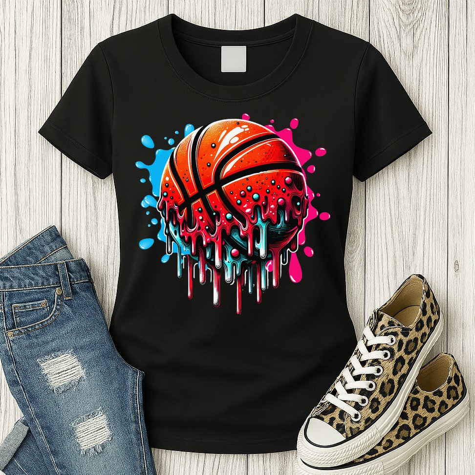 Ice Cream Basketball Drip Basketball Stuff Womens T-Shirt