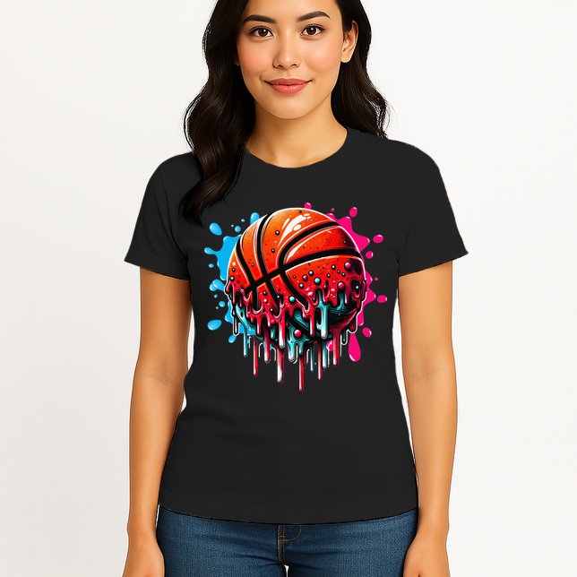 Ice Cream Basketball Drip Basketball Stuff Womens T-Shirt