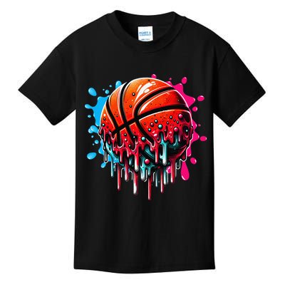 Ice Cream Basketball Drip Basketball Stuff Kids T-Shirt