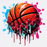 Ice Cream Basketball Drip Basketball Stuff Garment-Dyed Sweatshirt