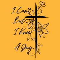 I Cant But I Know A Guy Jesus Cross Funny Christian God Pom Pom 12in Knit Beanie