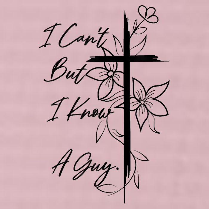 I Cant But I Know A Guy Jesus Cross Funny Christian God 25L Jumbo Tote