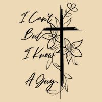 I Cant But I Know A Guy Jesus Cross Funny Christian God Drawstring Bag