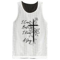 I Cant But I Know A Guy Jesus Cross Funny Christian God Mesh Reversible Basketball Jersey Tank