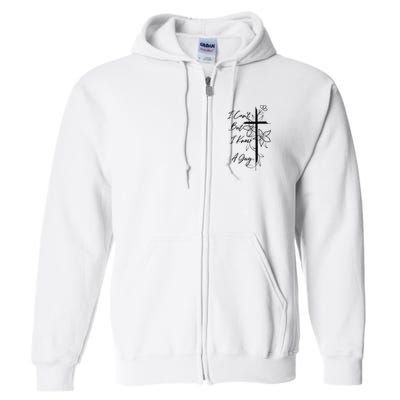 I Cant But I Know A Guy Jesus Cross Funny Christian God Full Zip Hoodie