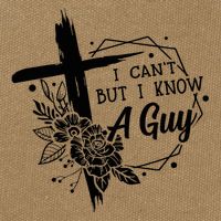 I Cant But I Know A Guy Jesus Cross Funny Christian Cotton Canvas Backpack